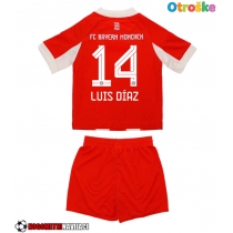 Otroške Nogometnih dresov Bayern Munich Luis Diaz #14 Domači 2025-26 Kratki rokavi (+ hlače)